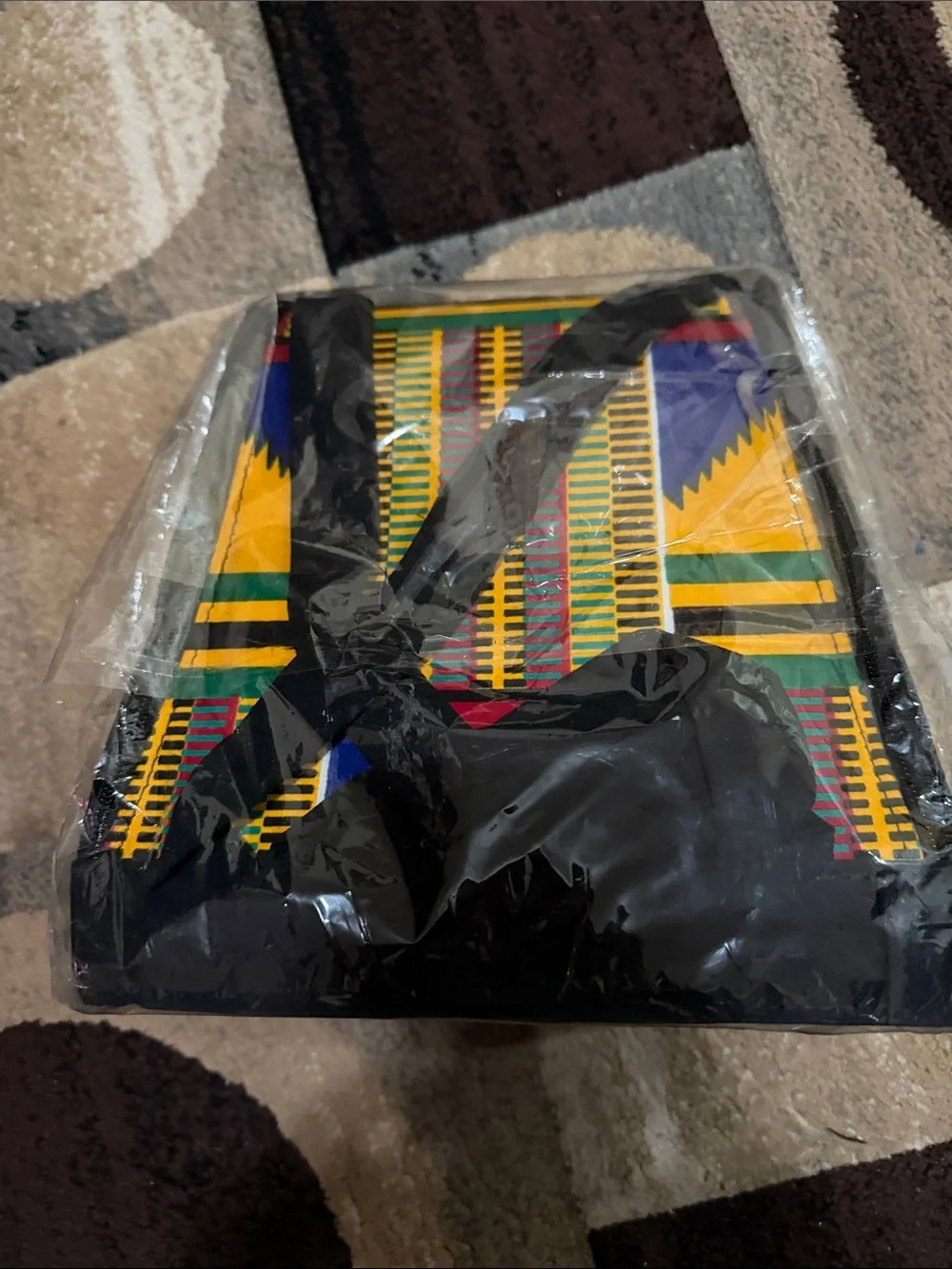 Women's Vibrant Kente-Pattern backpack in Yellow with beautiful bright colors